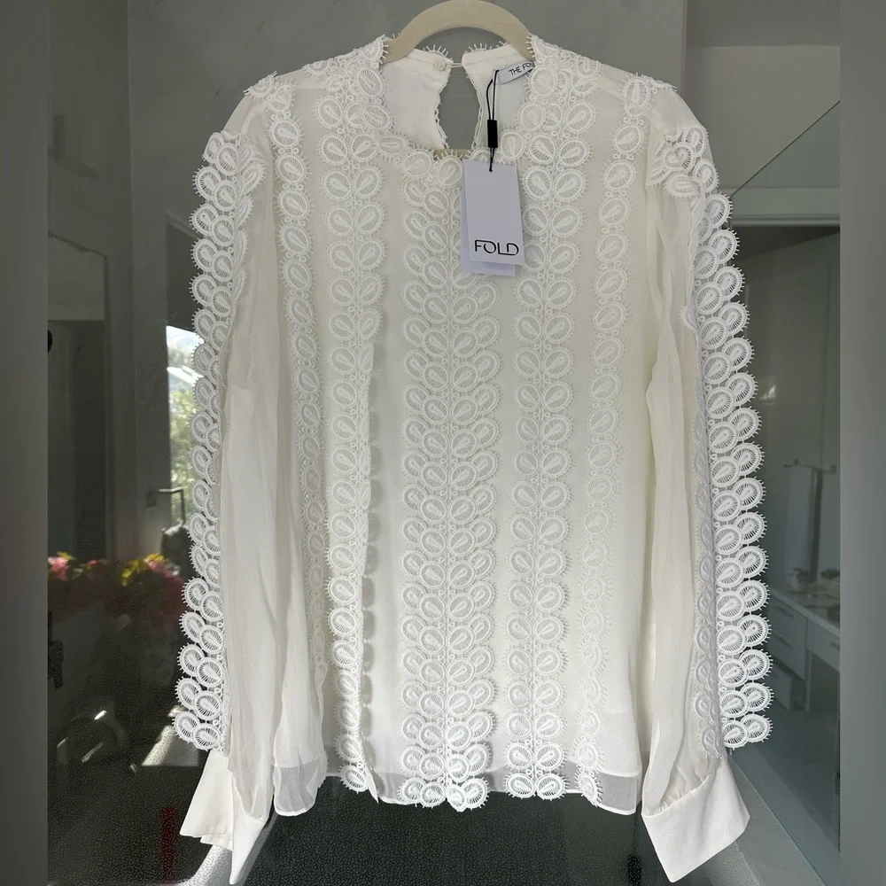 NWT The Fold London Ameria blouse in ivory - Picture 5 of 5